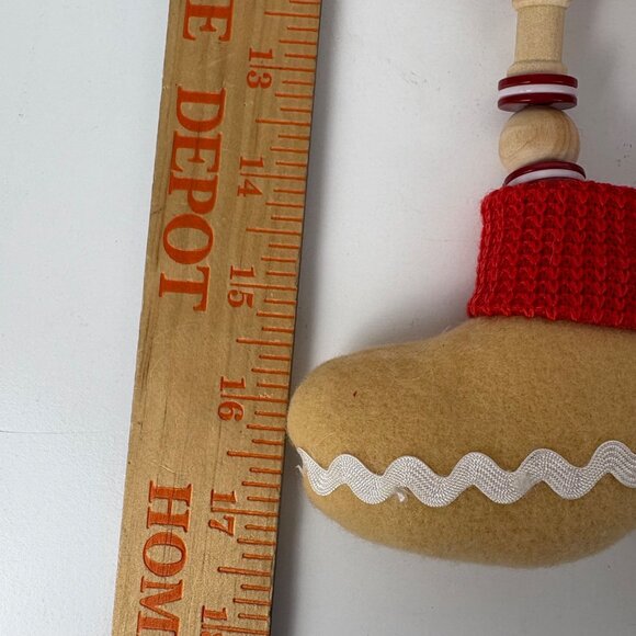 Set Of 2 Plush Gingerbread Large Shelf Sitters Mantel Weighted Dolls Holiday 17” - Picture 6 of 6